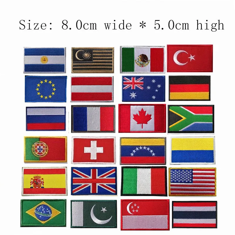 1 шт. Высококачественная вышитая нашивка с липучками для флага 8 см х 5 Австралия