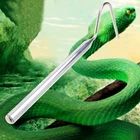 Змеиный крючок из нержавеющей стали, черный, серебристый, регулируемая длинная ручка, инструмент для ловли, ловушка, щипцы