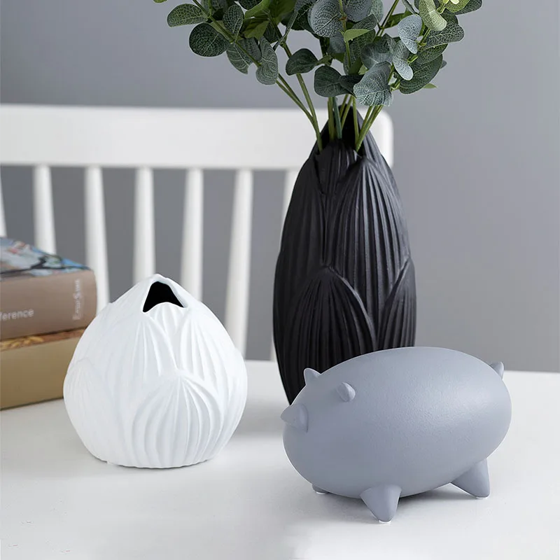 

Nordic Творческий Керамика ваза с лотосом гидропоники контракт ваза для цветов Desktop ремесла домашнего декора в европейском стиле украшения до...