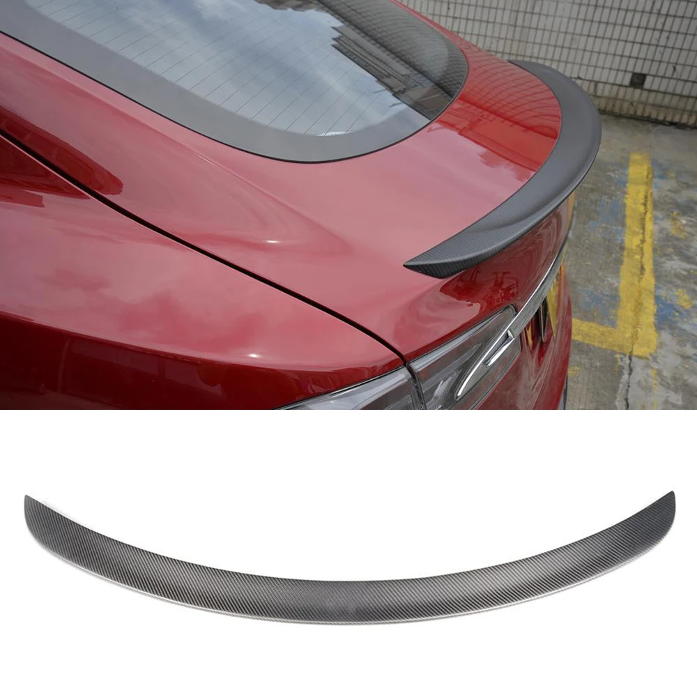 Задний спойлер для Tesla модель S седан 4 двери 2012 2019 задний багажник крыло отделкой