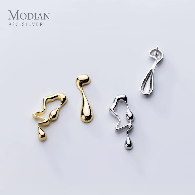 

Modian Hot Sale Irregular Geometric Stud Earring for Women Fashion Sterling Silver 925 Charm Ear Pin Fine Jewelry Party Gift