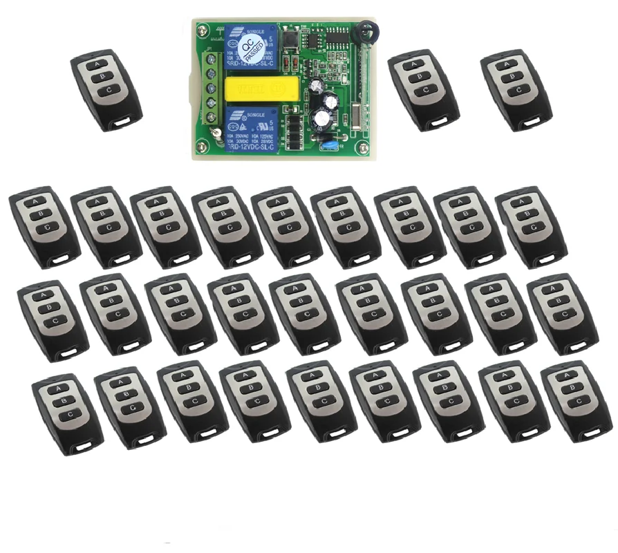 Беспроводной пульт дистанционного управления 220 В перем. Тока 2 канала RF