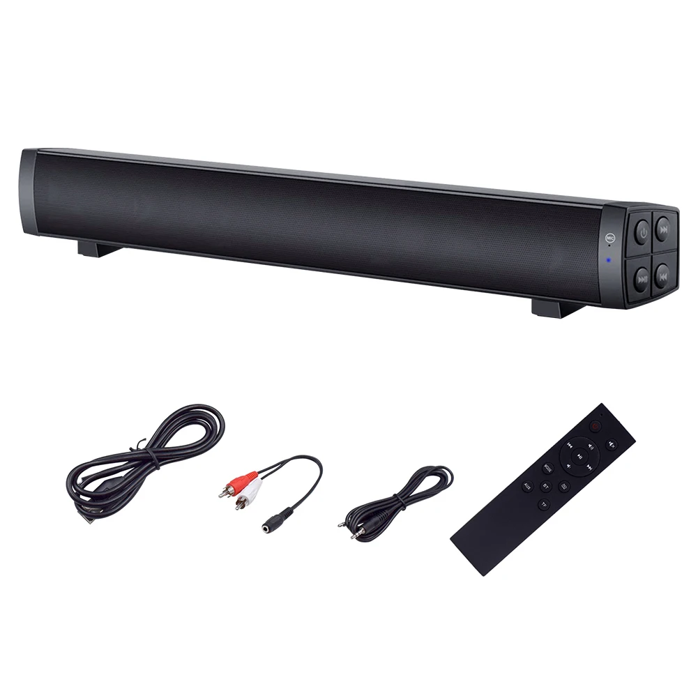 

TV Computer Speaker Stereo Portable Home Audio Universal Bar Microphone With Remote Control Desktop Wireless