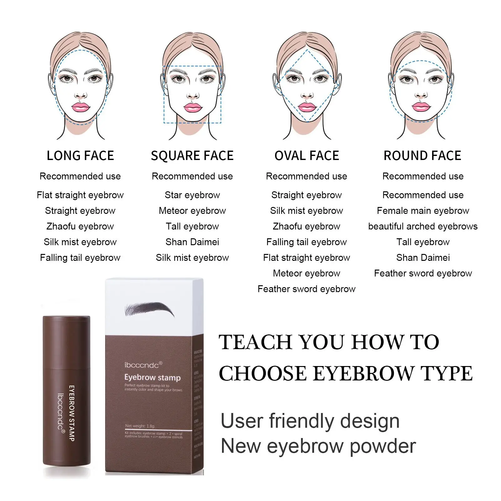 1 комплект идеальная подводка для бровей водостойкая долговечная пудра штамп