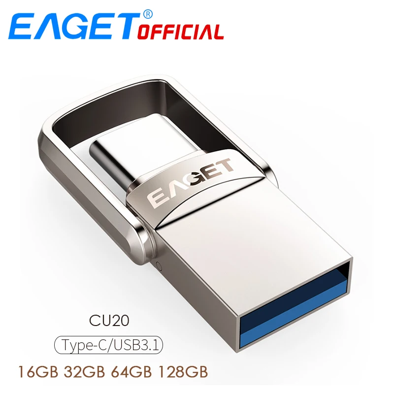 EAGET Type C USB Флешка 16GB USB 3.0 Флешка 32GB 64GB 128GB Флешки USB Флешка Диск Для huawei Для Телефонов Xiaomi Ноутбуки