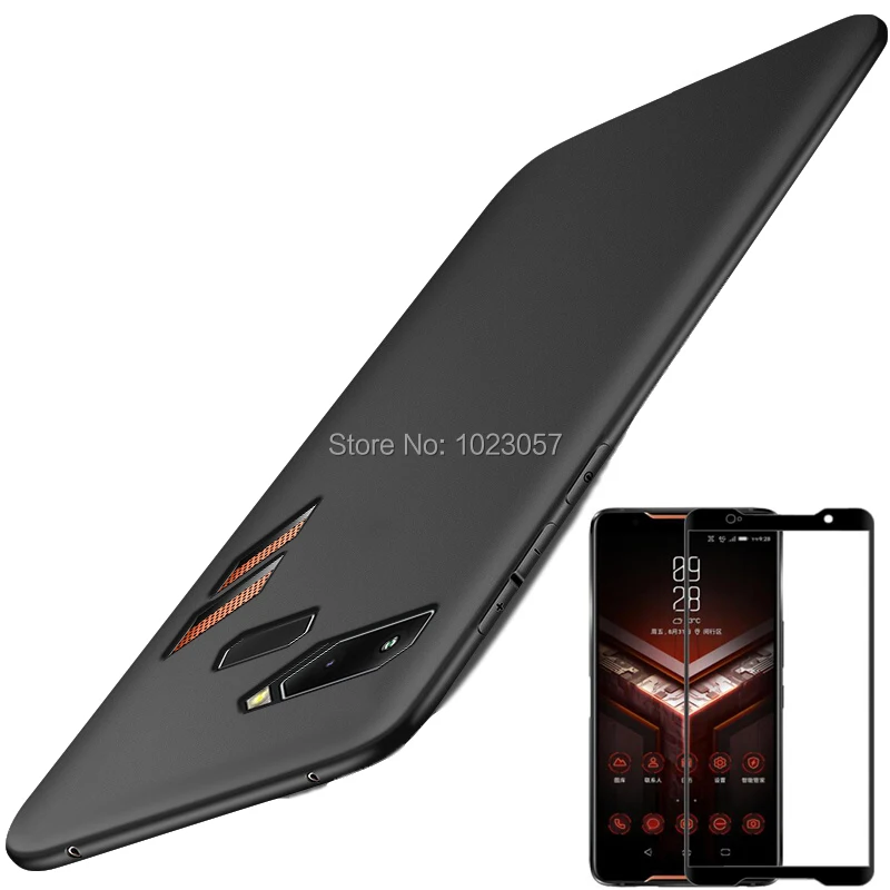 Для ASUS ROG Phone черный мягкий ТПУ с полным закаленным стеклом для ASUS ZS 600KL ZS 600KL Z01QD ASUS_Z01QD Couqe чехол
