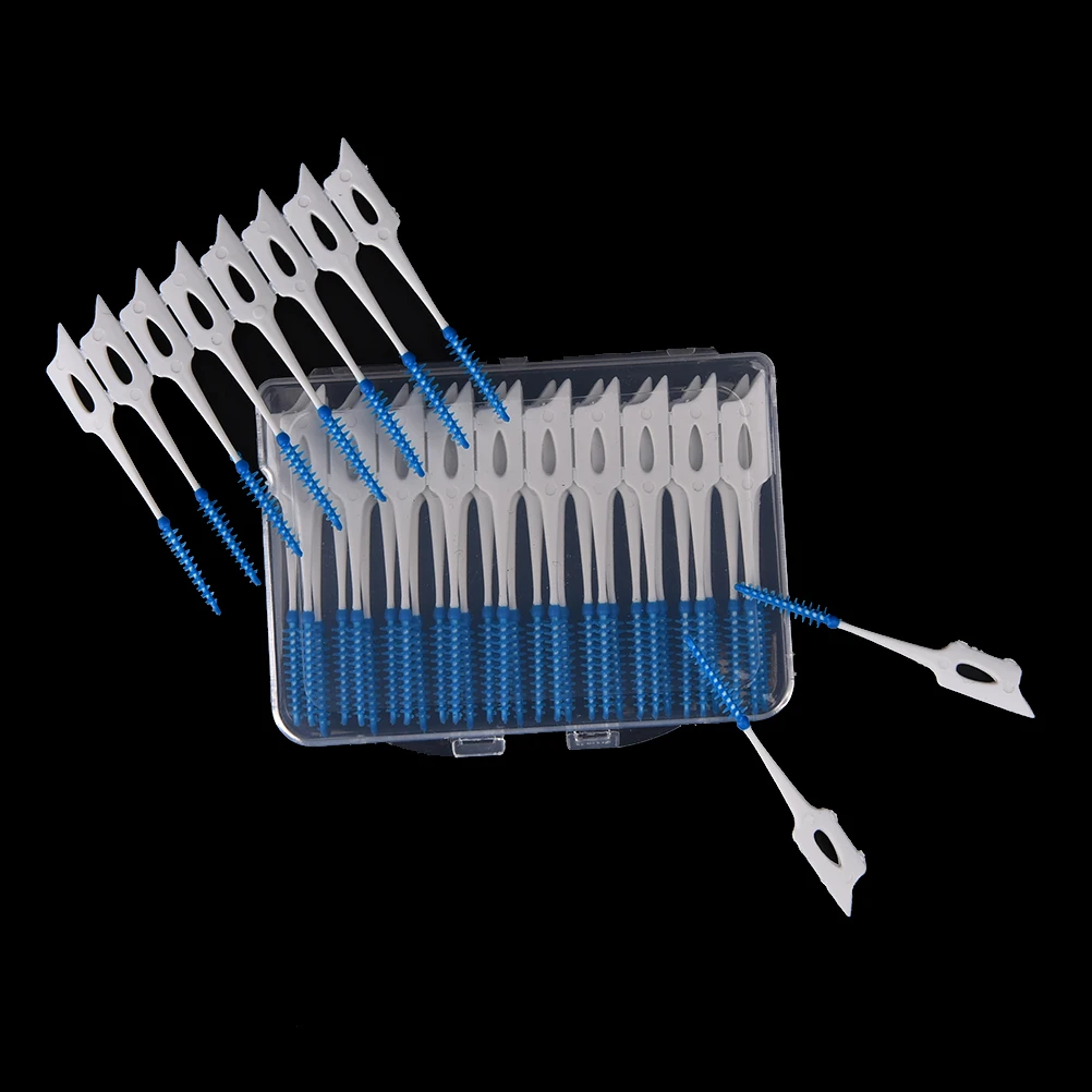 

40pcs/set Soft Clean Interdental Seam Brush Disposable Toothpicks Elastic Massage Gums Not Hurt Toothpick Dental Oral Care Tools