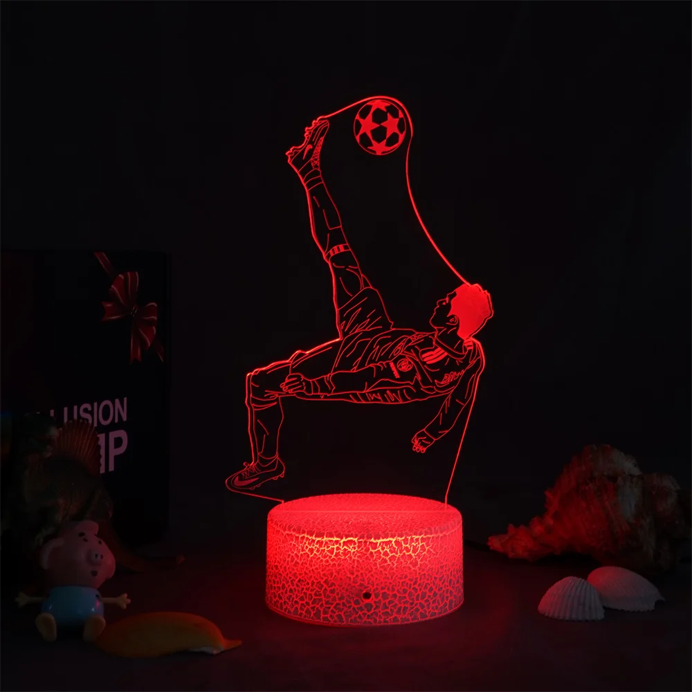 3D лампа для Европейский Кубок подарок крутой экшн-светильник с зазубриной дома