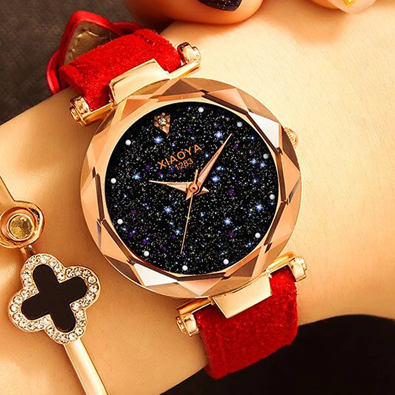 

Fashion Women Watches 2019 Best Sell Star Sky Dial Clock Luxury Rose Gold Women's Bracelet Quartz Wrist Watches New Dropshipping