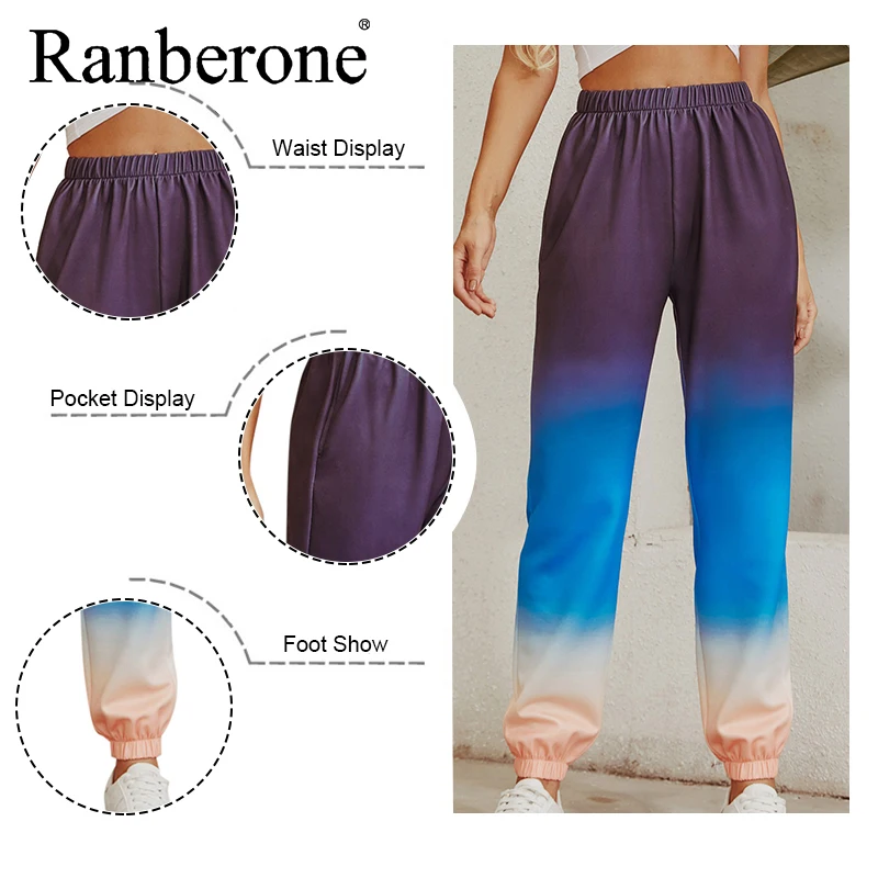 Women Sport Yoga Gradient Color Legging Lady Workout Sweatpants Fitness Jogging Running Pants Gym Tights Stretch Sportswear