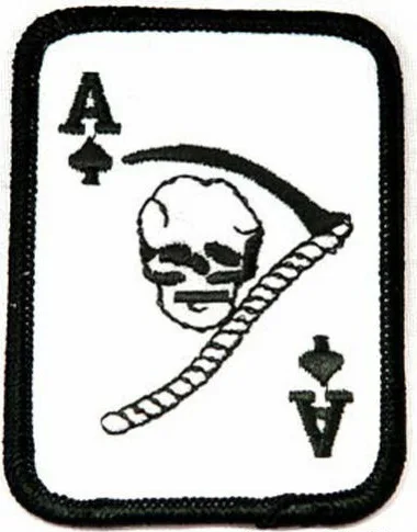 

Hot! ACE of SPADES EMBROIDERED PATCH SKULL DEATH GRIM REAPER IRON-ON VIETNAM WAR new (≈ 7.3-5.7 cm)
