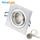 Квадратный Встраиваемый светодиодный потолочный светильник, регулируемая кольцевая монтажная рама GU10MR16, основа для держателя лампы, крепление для точесветильник светильника