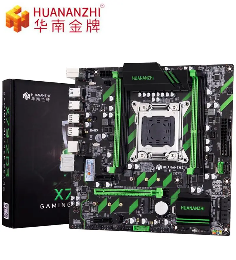 Новая материнская плата HUANAN ZHI X79-ZD3 LGA 2011 DDR3 ECC для intel E5-V2 64GB SATA3 USB3.0 X79