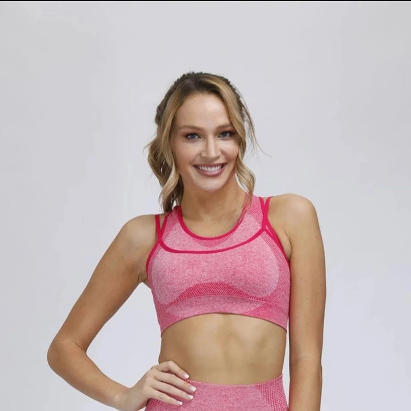 

Seamless Yoga Top Sleeveless Sports Bra Workout Tops for Women Fitness Vital Gym Crop Top Athletic Gym Shirt Women Sportswear