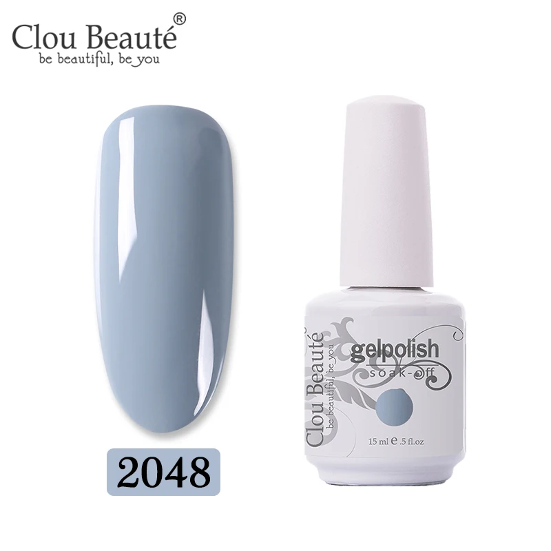 2048 Clou Beaute 15 мл цветной гель-краска УФ-гель для ногтей замачиваемый светодиодный лак для ногтей Гель-лак для ногтей Полупостоянный лак для ногтей - Цвет: 2048