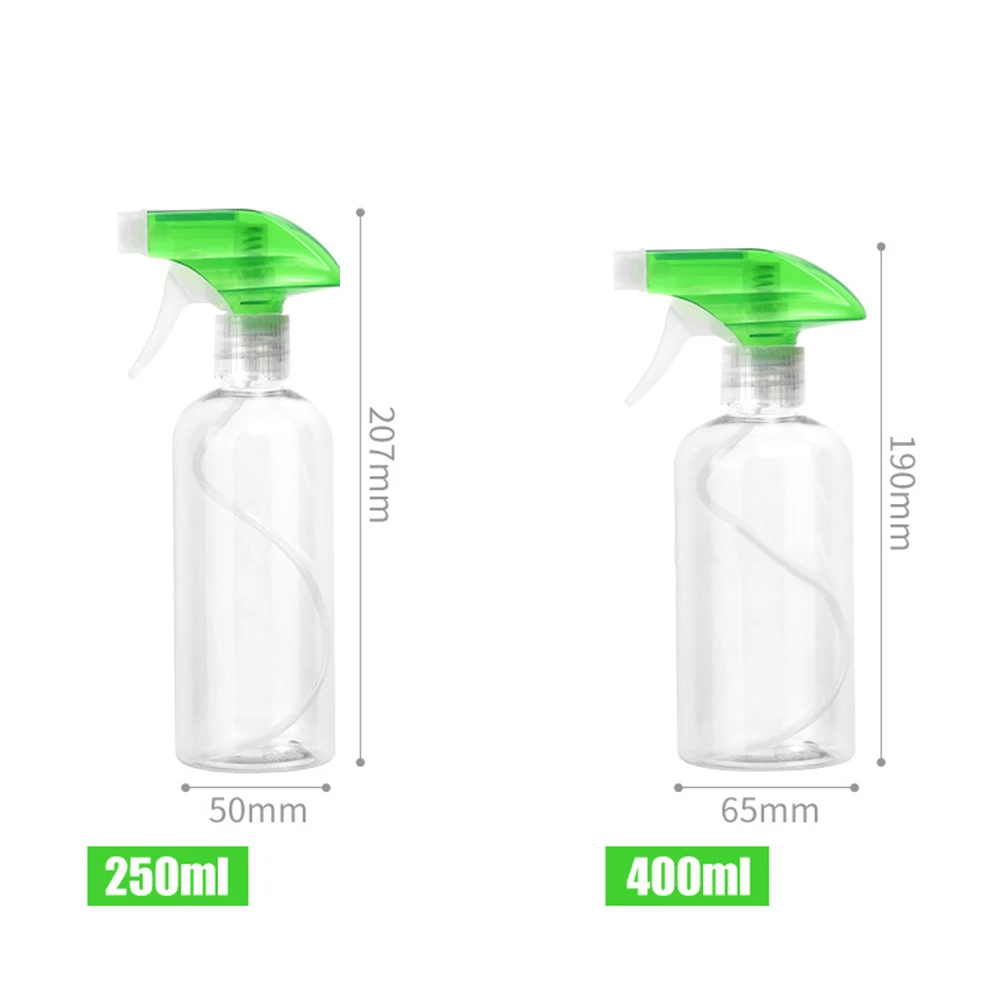 

250/400/500ml 2Pcs Clear Refillable Disinfectant Lotion Dispenser Transparent Spray Bottle Plant Watering Tool