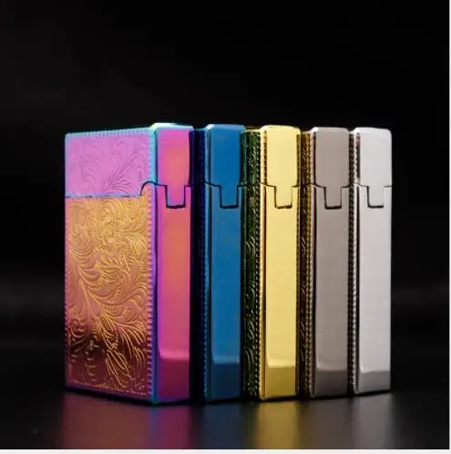 Креативная газовая зажигалка с открытым огнем индивидуальная металлическая