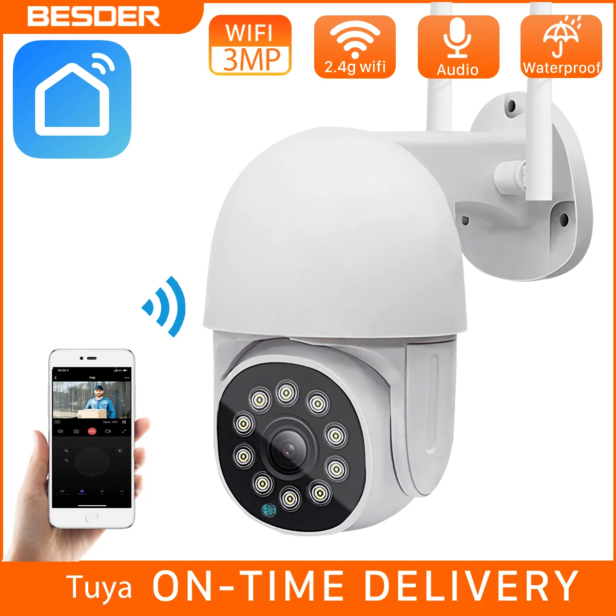 IP камера видеонаблюдения BESDER с датчиком обнаружения человека 3 Мп|Камеры