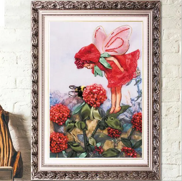 Набор для рукоделия из ленты 40x30 см|Вышивка| |