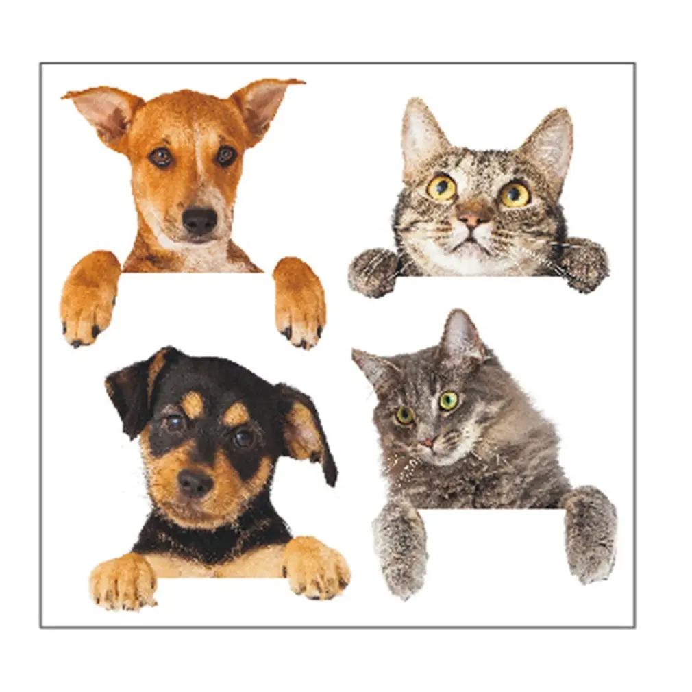 4 шт./лот милый кот переключатель в виде собаки панель наклейки для детской