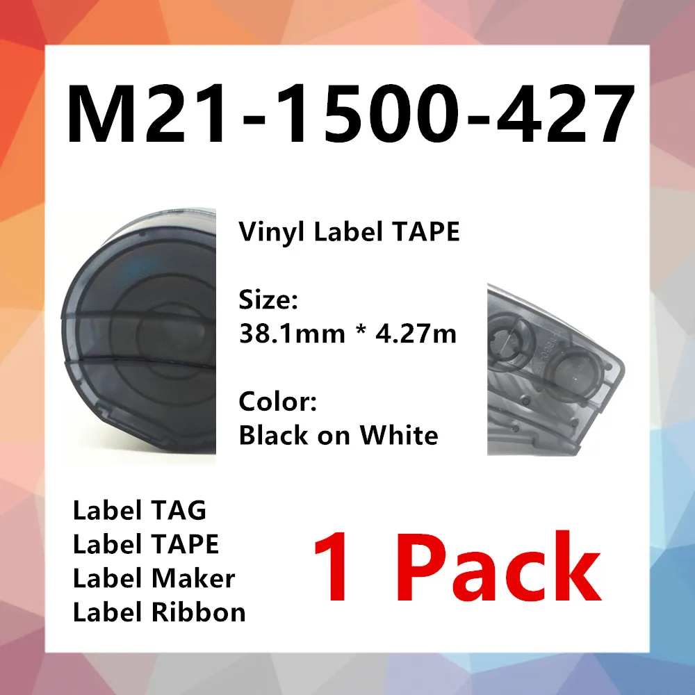 

1Pack Outdoor Waterproof Cable Wire Marking Labs Fiber Label Tape Ribbon M21-1500-427 for Use Brady BMP21 Plus Industrial