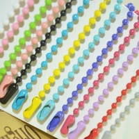 10pcslot ball bead chains fits key chaindollslabel hand tag connector for diy bracelet jewelry making accessorise 12cm 2 4mm