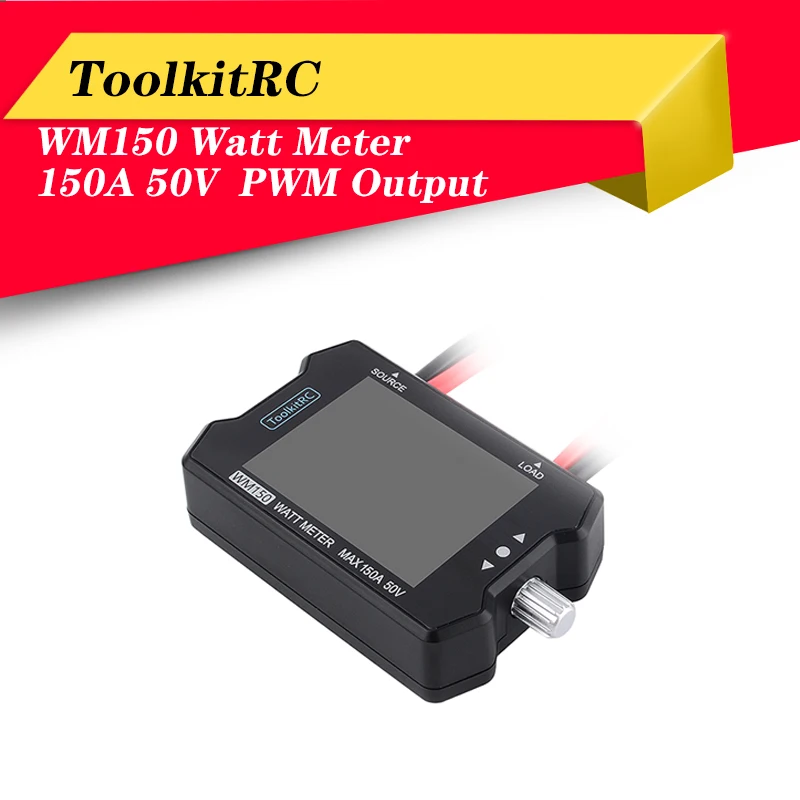 ToolkitRC WM150 Ватт метр 150A с алюминиевой крышкой 50В ЖК дисплей Дисплей PWM Выход