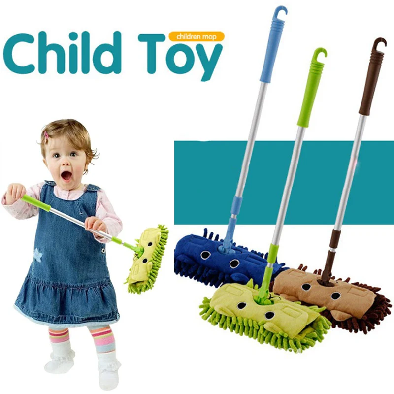 Детская вращающаяся швабра метла пылесборник детский мини набор для уборки дома