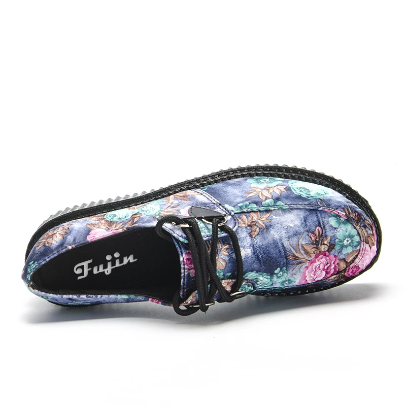 Fujin/Брендовая женская обувь на толстой мягкой подошве с розами Обувь плоской