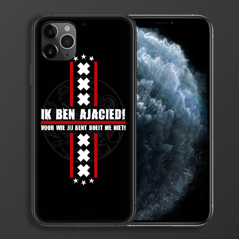 

Ajax Team Hard Phone case For iphone 4 4s 5 5S SE 5C 6 6S 7 8 plus X XS XR 11 12 mini Pro Max 2020 black cell cover pretty