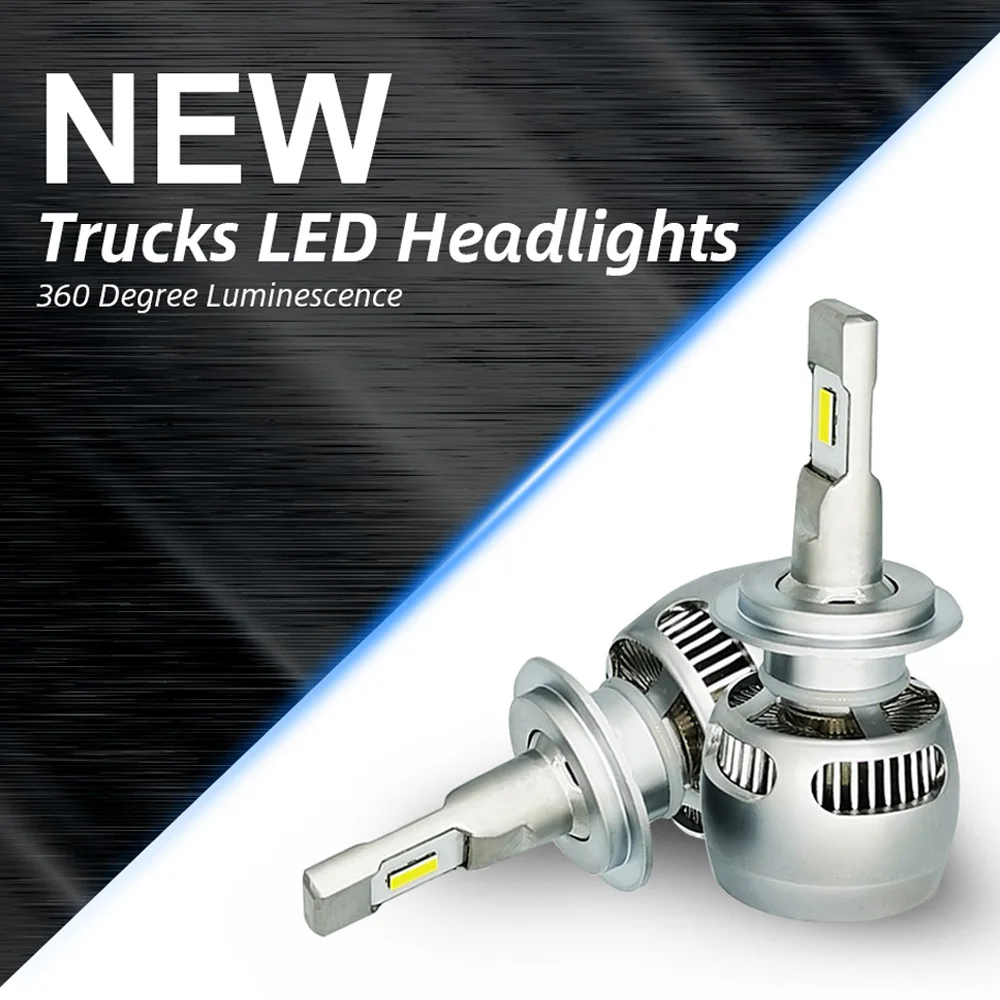 

CROSSFOX 45W H7 H4 LED H11 H9 H8 9006 HB4 LED H1 9005 HB3 Headlight Bulbs for Truck 12V 24V Car Light Auto Lamp 4000-4500K
