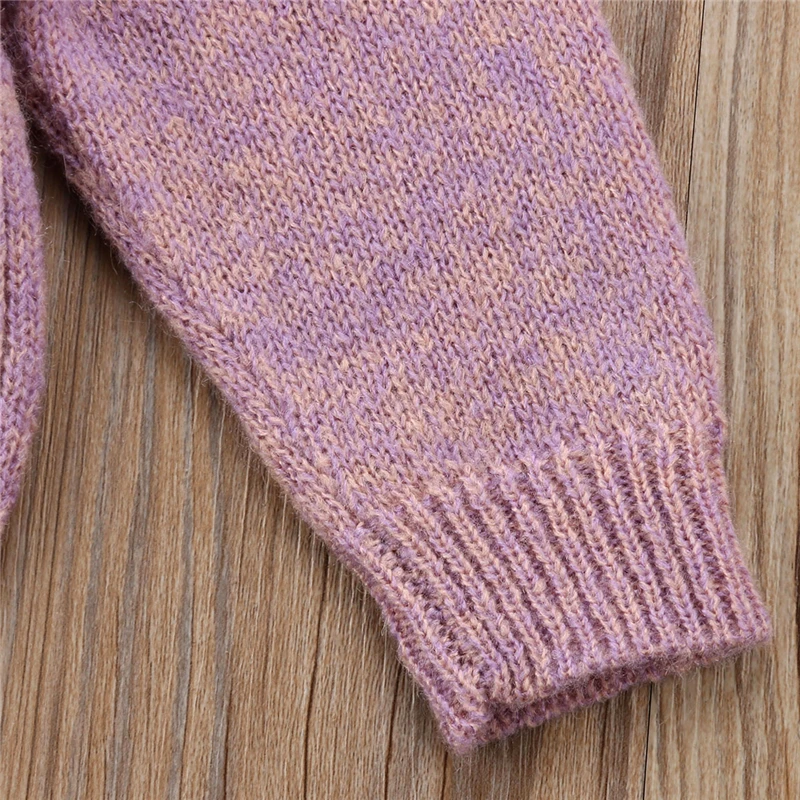 Осенне-зимний милый свитер для маленьких девочек топы с длинными рукавами