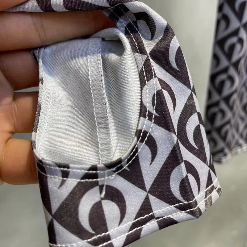 

2021 New Style Spring Summer Fashion Classic Contrast Moon Crescent Print Pants Women's Elastic Tight High Waist Leggings M2