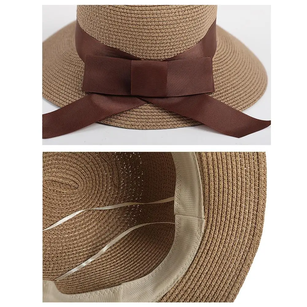 Simple Summer Parent-child Floppy Sun Beach Straw Hat Large Brim For Women Cap Girls | Спорт и развлечения