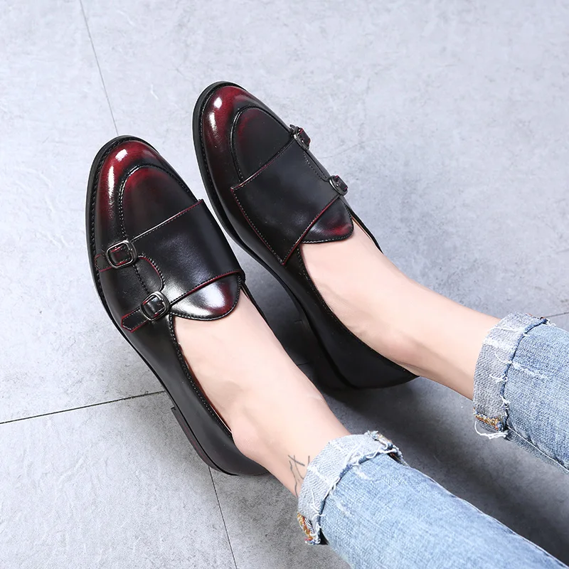 

New casual men's shoes shoes fashion belt buckle men's shoes