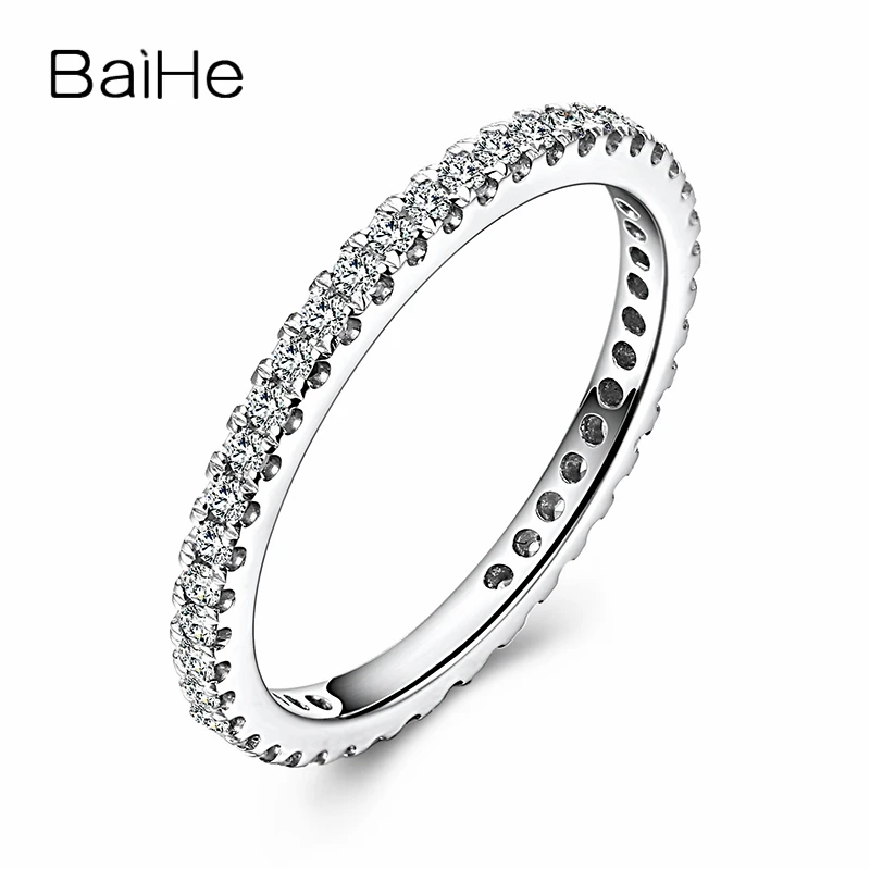 Женское кольцо с натуральными бриллиантами BAIHE 0.33ct SI/H белое золото 18 К