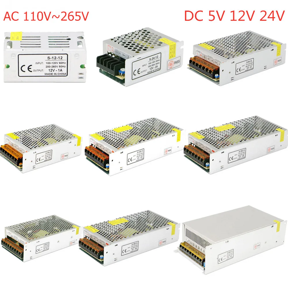 Светодиодный осветительный трансформатор переменного тока 220V 110V DC/DC 5V 12V 24V