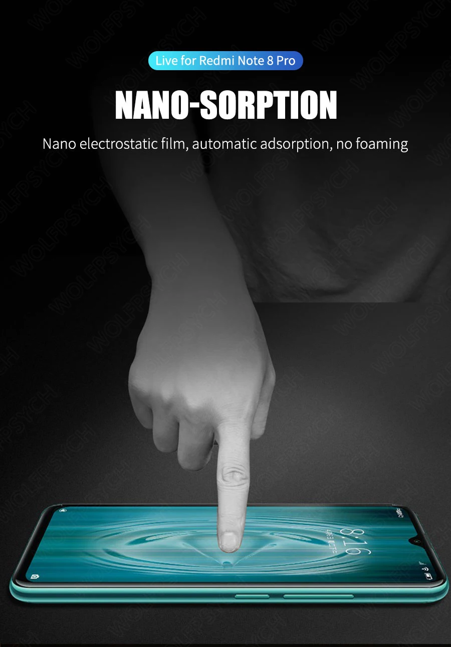 6D полное клеевое покрытие из закаленного стекла для Xiaomi Redmi Note 8 Pro Стекло 9H для Xiaomi Redmi Note 8 Защитная пленка для экрана