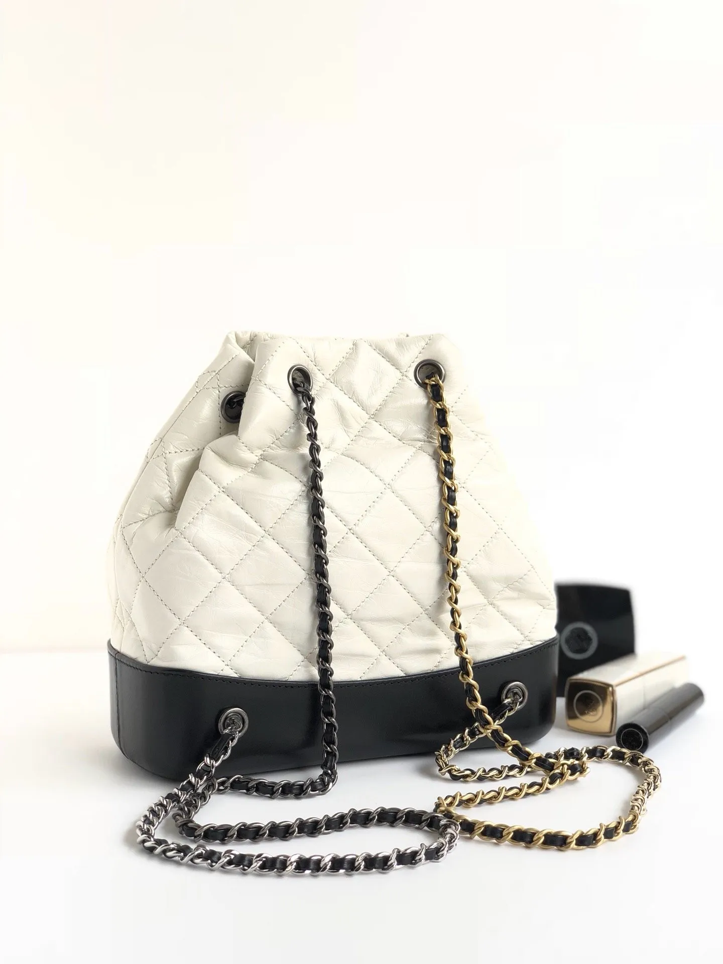 

luxury famous designer woman chain backpack bag import genuine lambskin leather lady bucket purse
