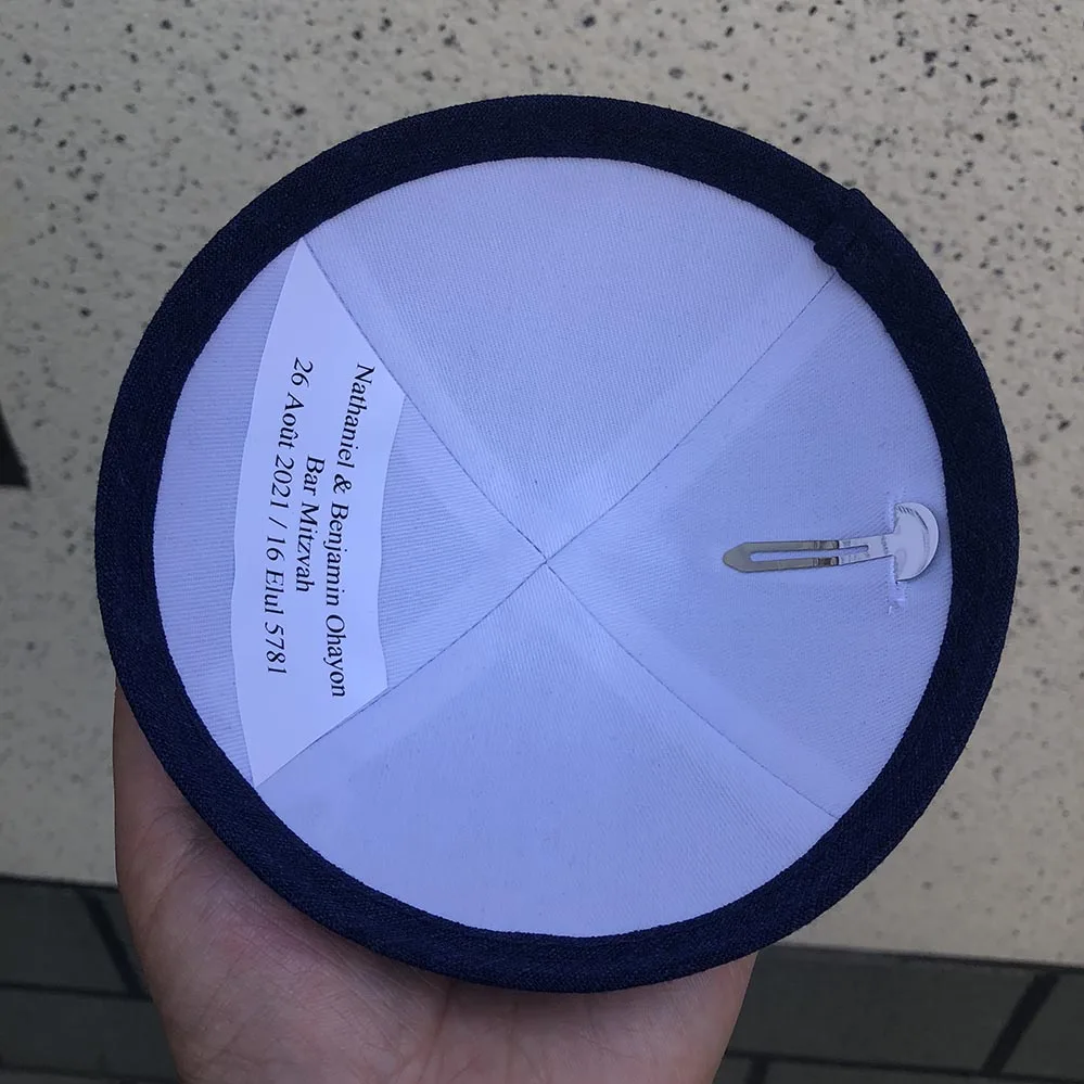 Тёмно синий льняной КИППА кипот киппот кепки YARMULKES CIPA еврейские для