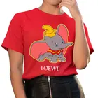 Новая мода Kawaii слон Дамбо Графические Топы Harajuku Смешные Мультфильмы Disney футболка Эстетическая летняя винтажная кроиновая уличная одежда