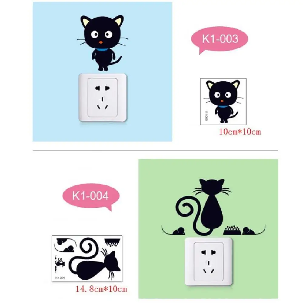 5 наклеек на стену сделай сам Забавные милые стикеры со спящим котом наклейки для
