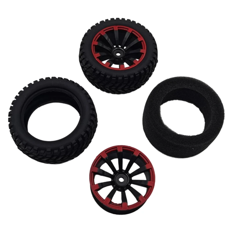 

4pcs Wheels Tires with Flexible Coupling Coupler for MN90 1/12 RC Rock Crawler