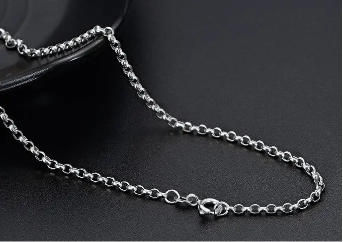 Цепочка из чистого золота 18 К для мужчин и женщин ожерелье двух звеньев цепочка