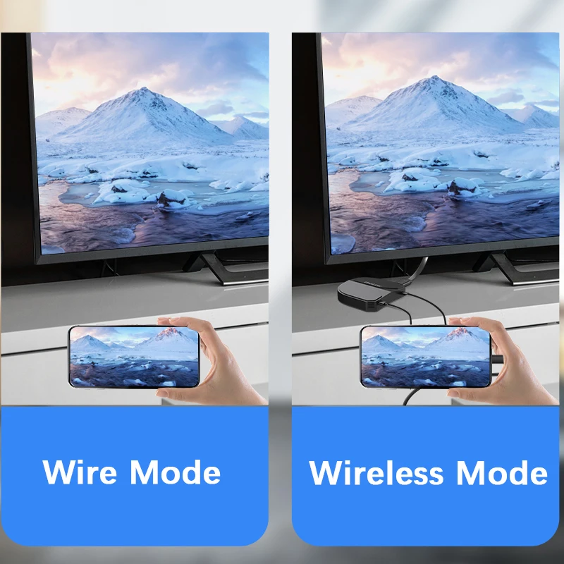 Unnlink беспроводной зеркальный литой HDMI-совместимый или тип C Ключ-дисплей для ios TV