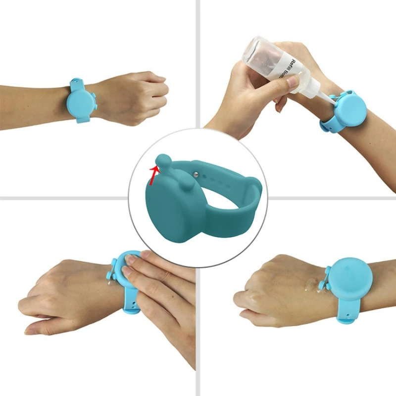 

1PCS Wristband Hand Wearable Hand Sanitizer Dispenser wristbands Wearable liquid bracelet Outdoor Wrist Wrap Wristbands