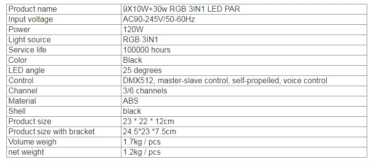 6 шт./лот 9x10 Вт 30 Вт COB RGB 3в1 Par Light 9*10 Вт+ 30 Вт Led DMX512 управление диско свадебное сценическое освещение