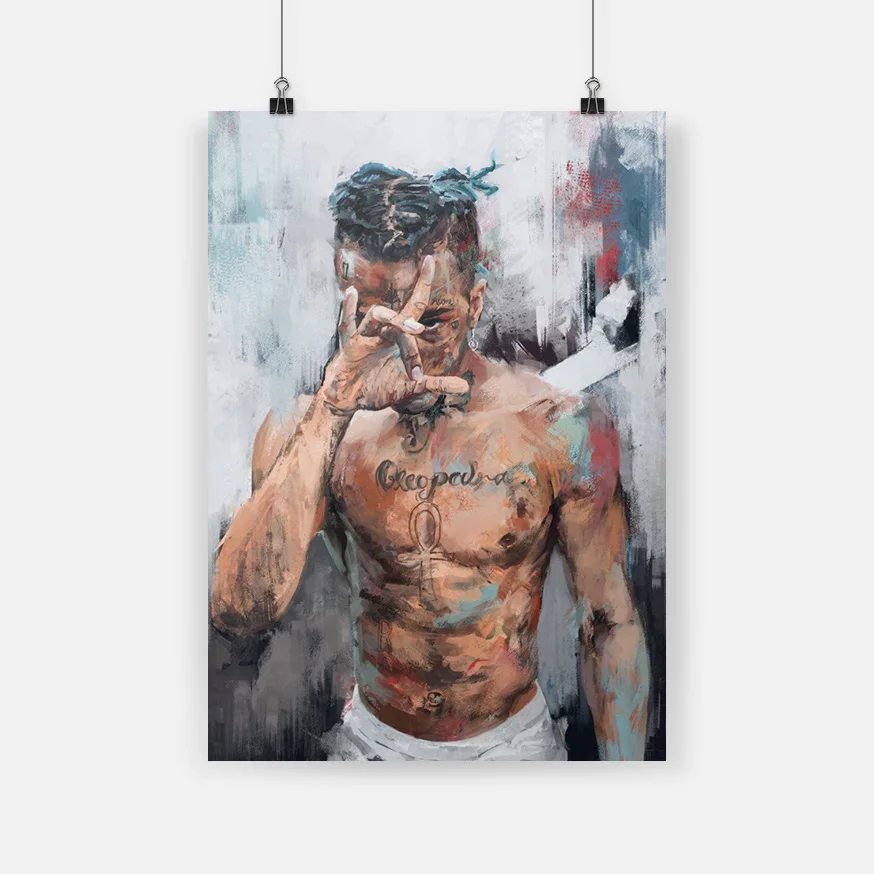 Хит продаж новый постер XXXTentacion Постер рэпера граффити холст живопись настенное