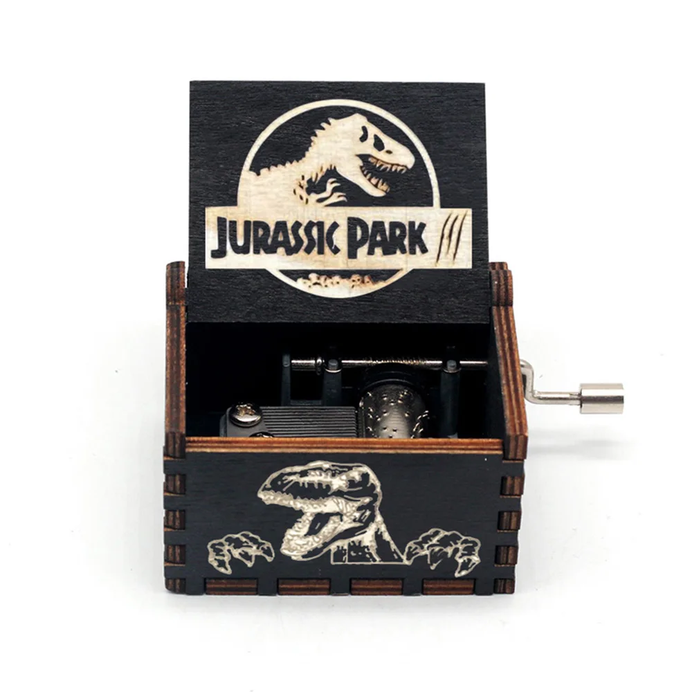 Хит продаж деревянная музыкальная шкатулка с ручкой черная королева парка