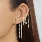 100% 925 серебро с длинной бахромой висячие серьги с позолотой, белые, красные CZ чистого серебра Модные женские ювелирные изделия